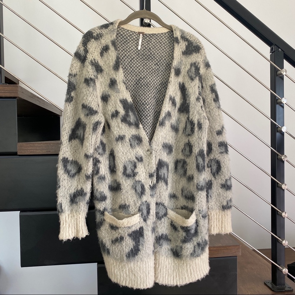 Free People Out of Africa Leopard Cardigan